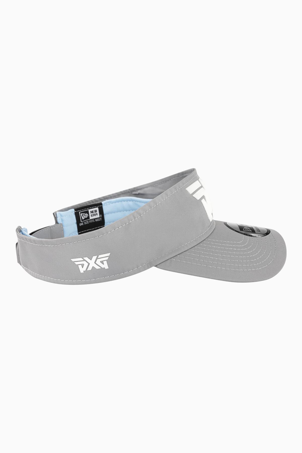 Faceted Logo Sport Visor Gray